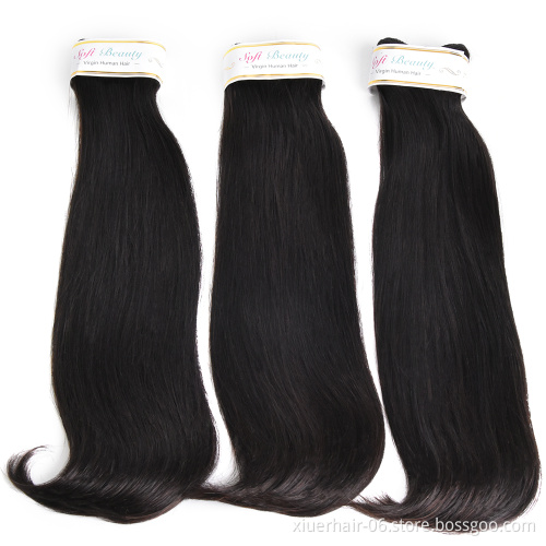 Wholesale Vendors 12A Grade One Donor Doubel Drawn Bouncy Bone Straight India Raw Cuticle Aligned Virgin Hair